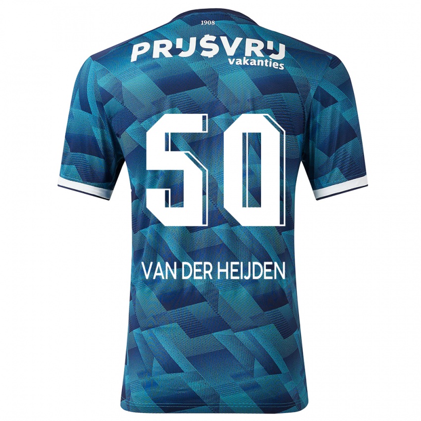 Herren Delano Van Der Heijden #50 Blau Auswärtstrikot Trikot 2023/24 T-Shirt
