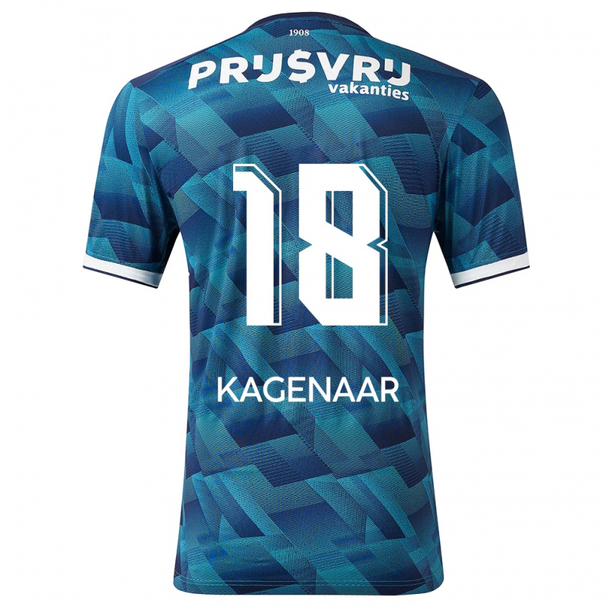 Herren Isa Kagenaar #18 Blau Auswärtstrikot Trikot 2023/24 T-Shirt