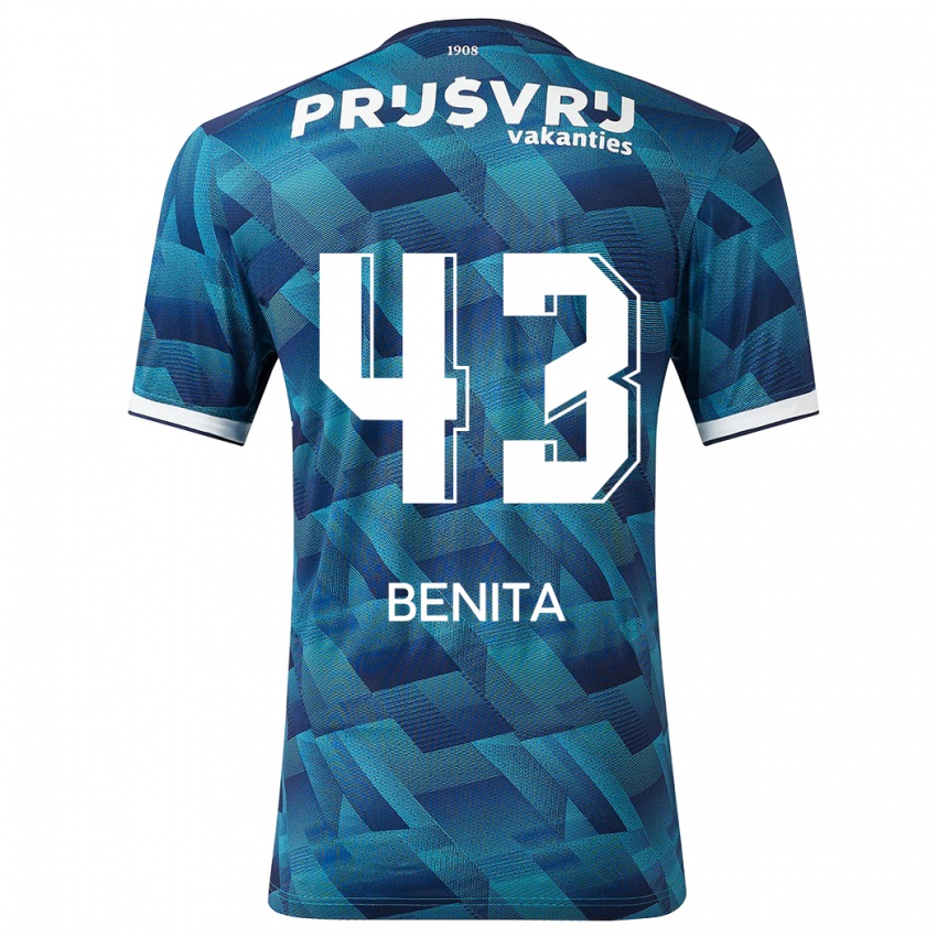Herren Mimeirhel Benita #43 Blau Auswärtstrikot Trikot 2023/24 T-Shirt