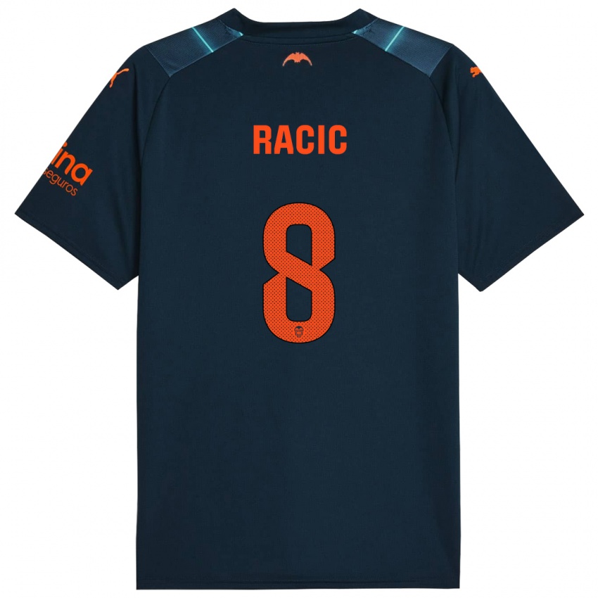 Herren Uros Racic #8 Marineblau Auswärtstrikot Trikot 2023/24 T-Shirt