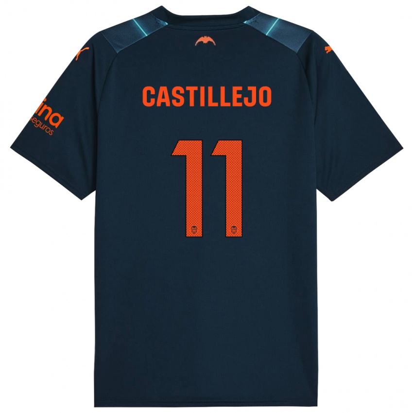 Herren Samu Castillejo #11 Marineblau Auswärtstrikot Trikot 2023/24 T-Shirt