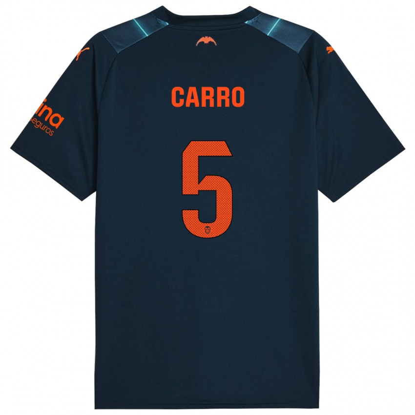 Herren Marta Carro #5 Marineblau Auswärtstrikot Trikot 2023/24 T-Shirt