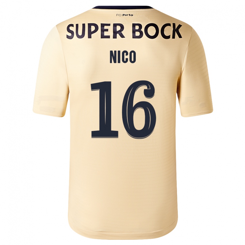 Herren Nico Gonzalez #16 Beige-Gold Auswärtstrikot Trikot 2023/24 T-Shirt