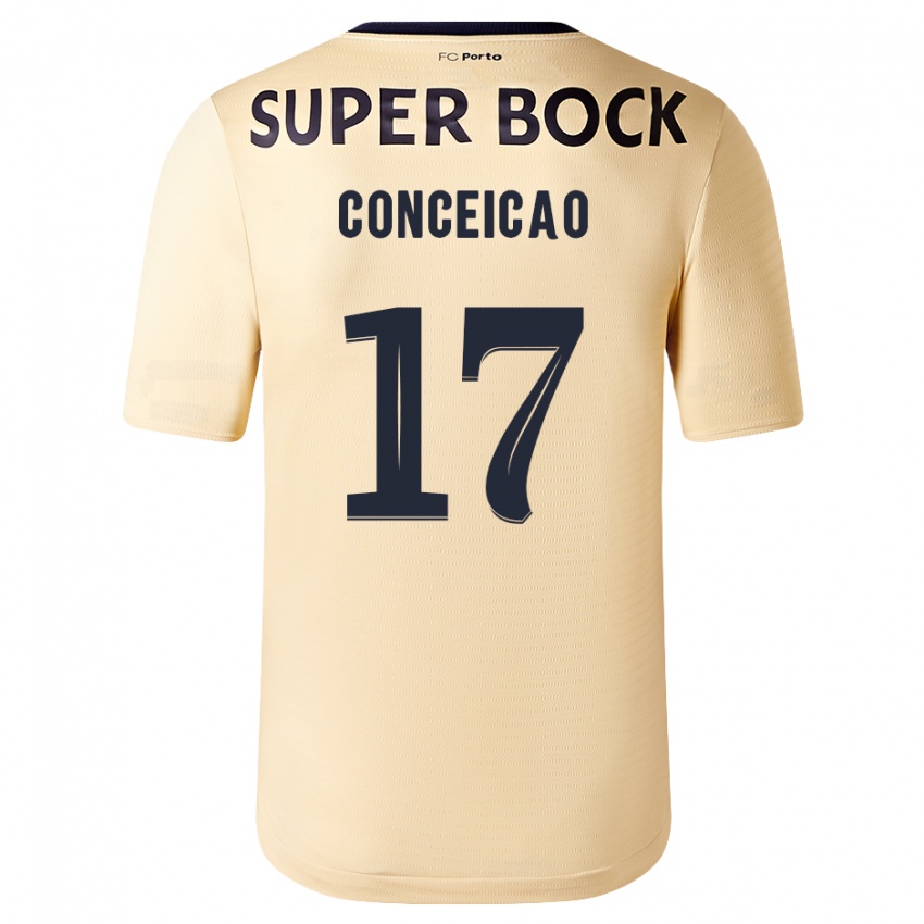 Herren Rodrigo Conceicao #17 Beige-Gold Auswärtstrikot Trikot 2023/24 T-Shirt