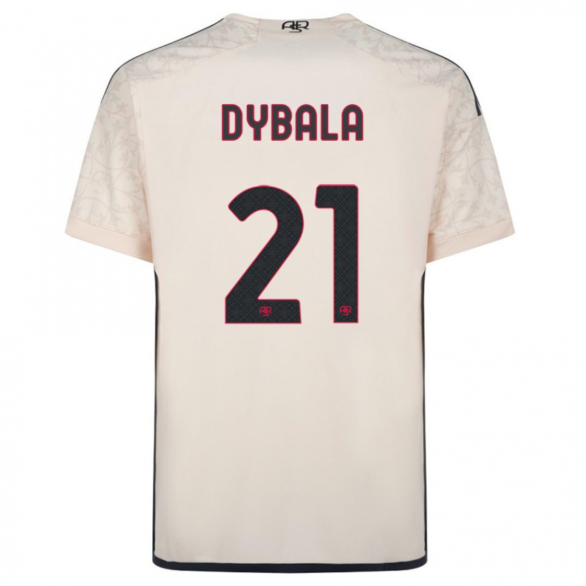 Herren Paulo Dybala #21 Cremefarben Auswärtstrikot Trikot 2023/24 T-Shirt