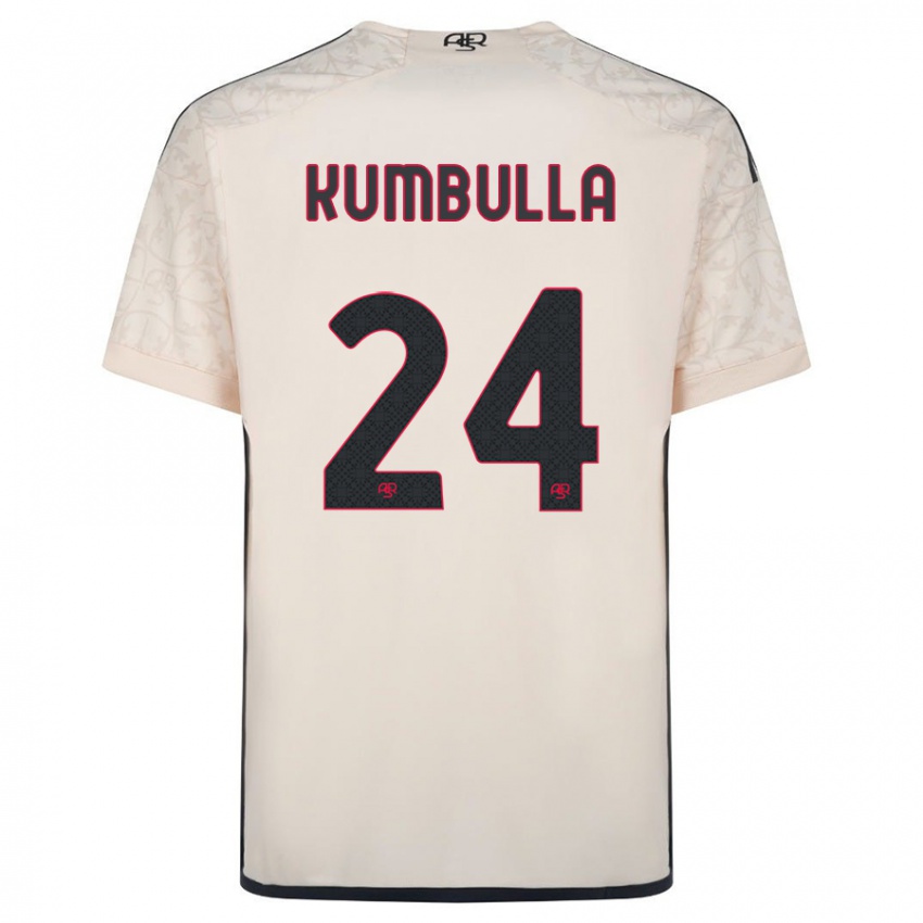 Herren Marash Kumbulla #24 Cremefarben Auswärtstrikot Trikot 2023/24 T-Shirt