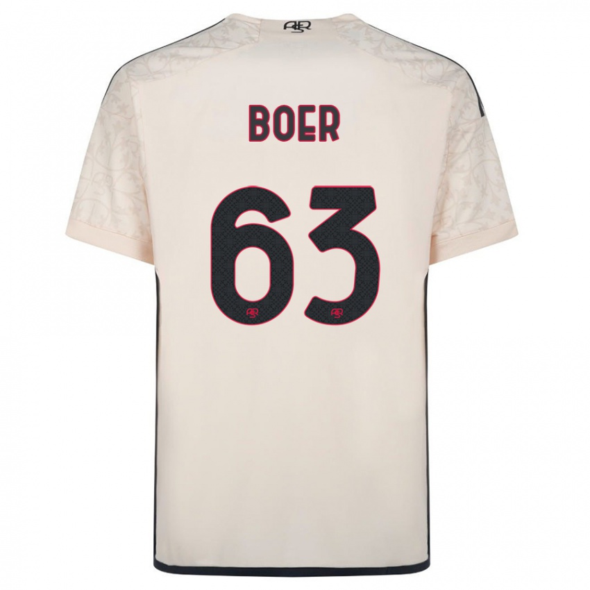 Herren Pietro Boer #63 Cremefarben Auswärtstrikot Trikot 2023/24 T-Shirt