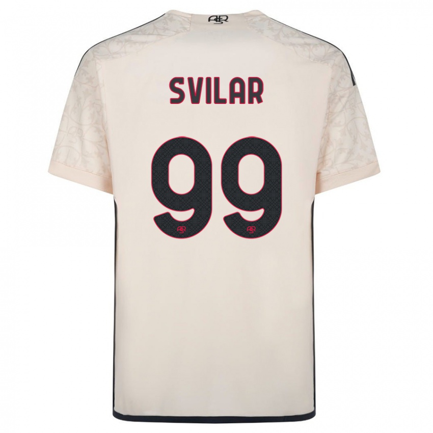 Herren Mile Svilar #99 Cremefarben Auswärtstrikot Trikot 2023/24 T-Shirt