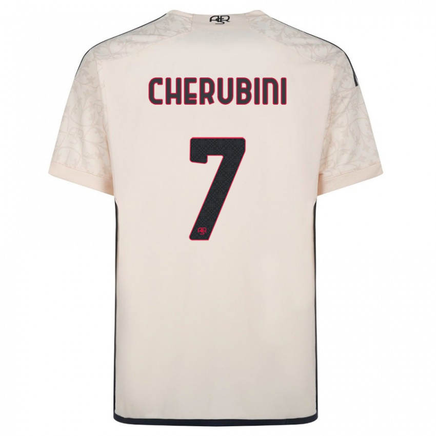 Herren Luigi Cherubini #7 Cremefarben Auswärtstrikot Trikot 2023/24 T-Shirt