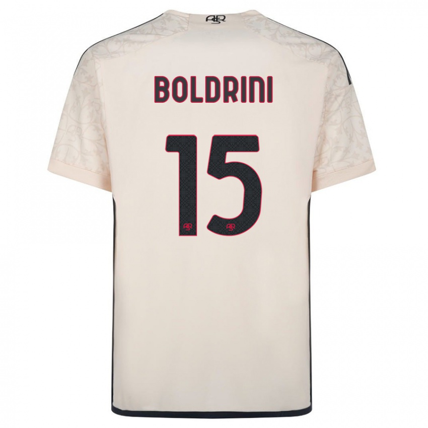 Herren Mattia Boldrini #15 Cremefarben Auswärtstrikot Trikot 2023/24 T-Shirt