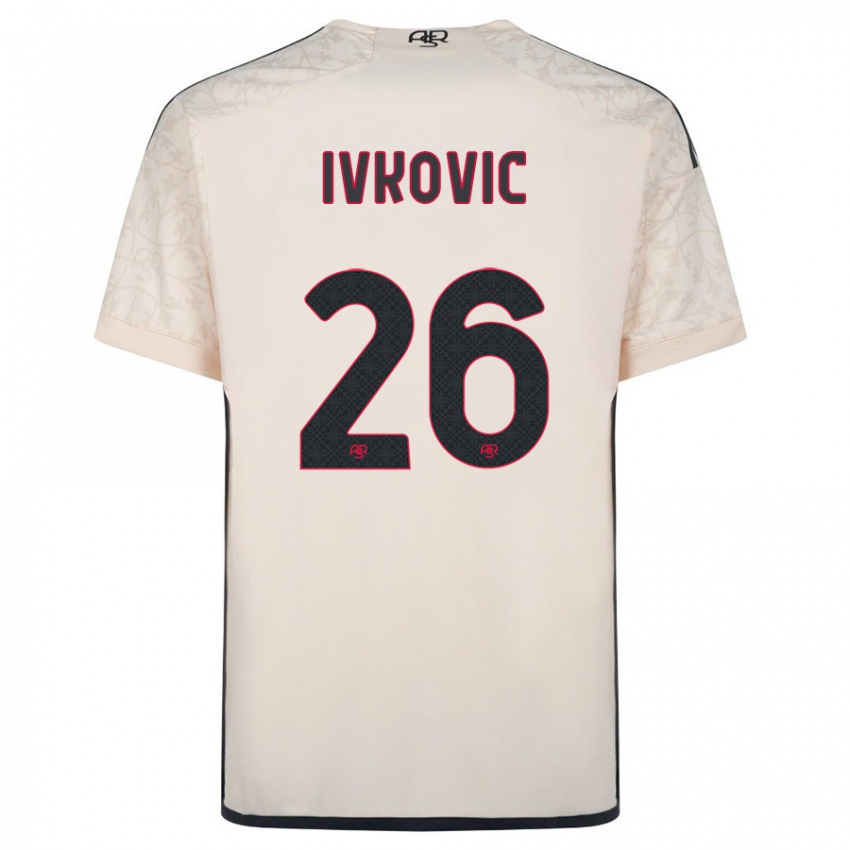 Herren Mate Ivkovic #26 Cremefarben Auswärtstrikot Trikot 2023/24 T-Shirt