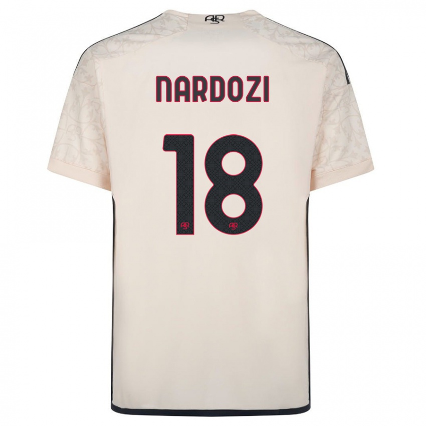 Herren Manuel Nardozi #18 Cremefarben Auswärtstrikot Trikot 2023/24 T-Shirt