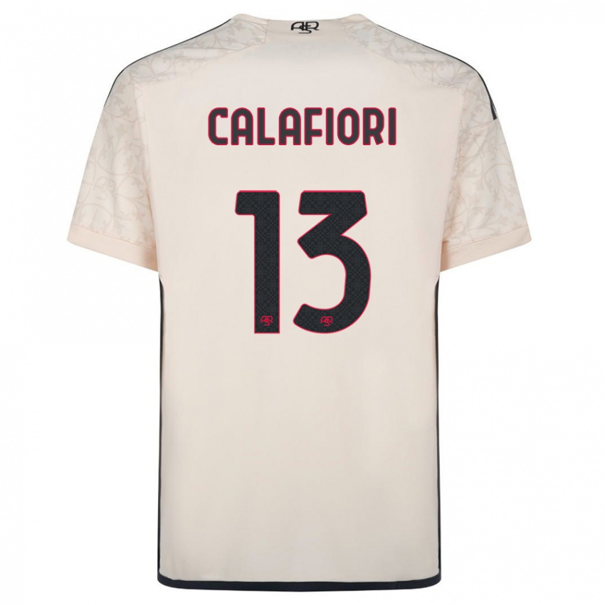Herren Riccardo Calafiori #13 Cremefarben Auswärtstrikot Trikot 2023/24 T-Shirt