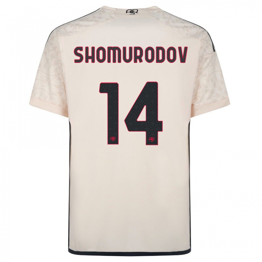 Herren Eldor Shomurodov #14 Cremefarben Auswärtstrikot Trikot 2023/24 T-Shirt
