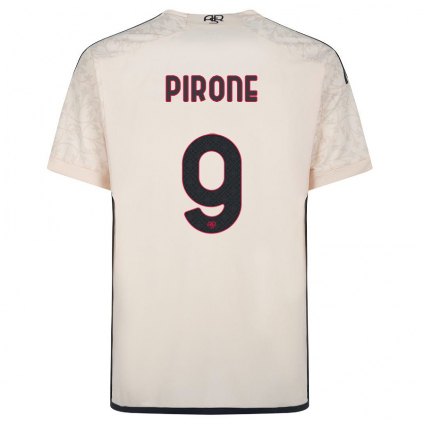Herren Valeria Pirone #9 Cremefarben Auswärtstrikot Trikot 2023/24 T-Shirt