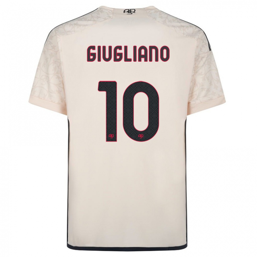 Herren Manuela Giugliano #10 Cremefarben Auswärtstrikot Trikot 2023/24 T-Shirt
