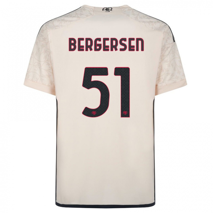 Herren Mina Bergersen #51 Cremefarben Auswärtstrikot Trikot 2023/24 T-Shirt