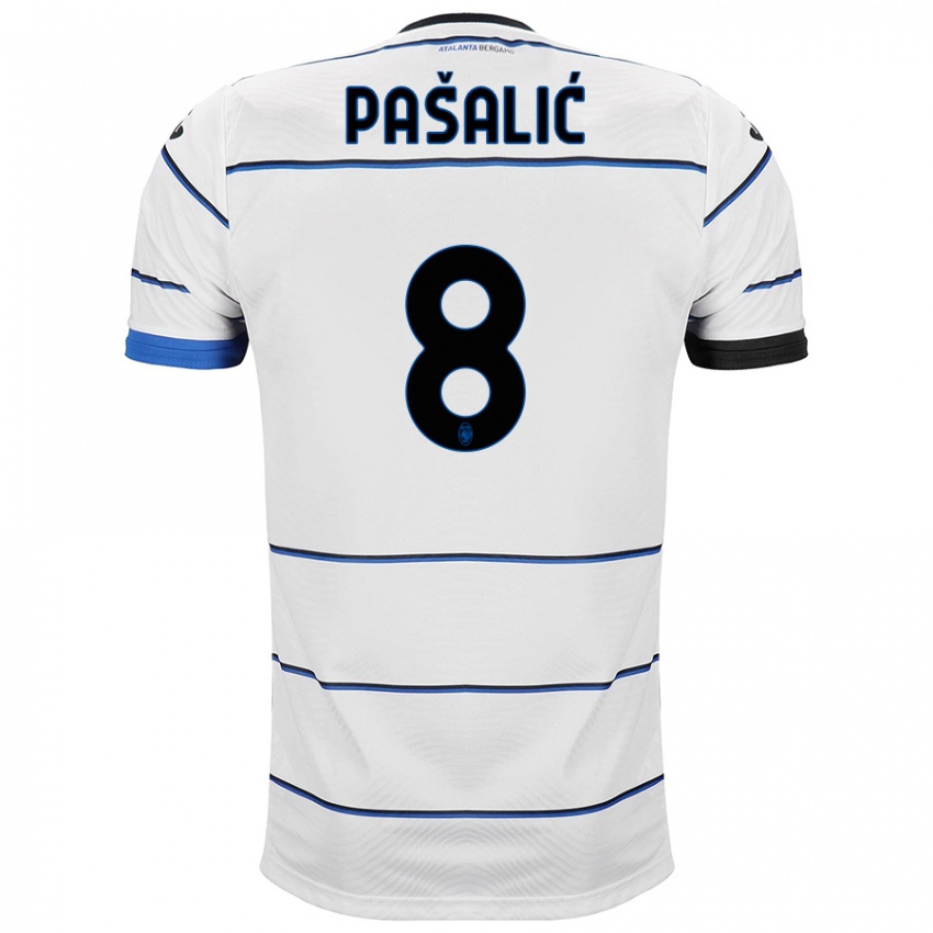 Herren Mario Pasalic #8 Weiß Auswärtstrikot Trikot 2023/24 T-Shirt