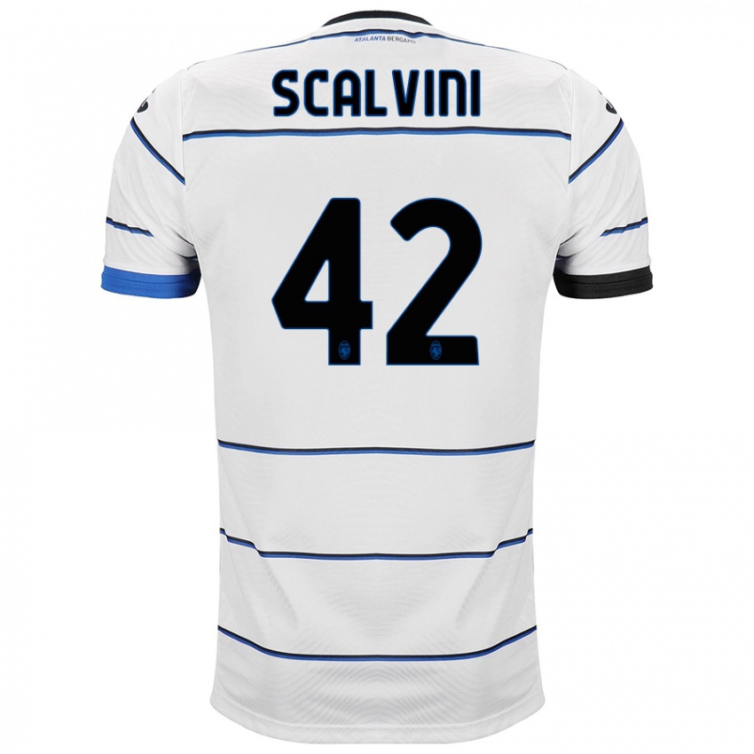 Herren Giorgio Scalvini #42 Weiß Auswärtstrikot Trikot 2023/24 T-Shirt