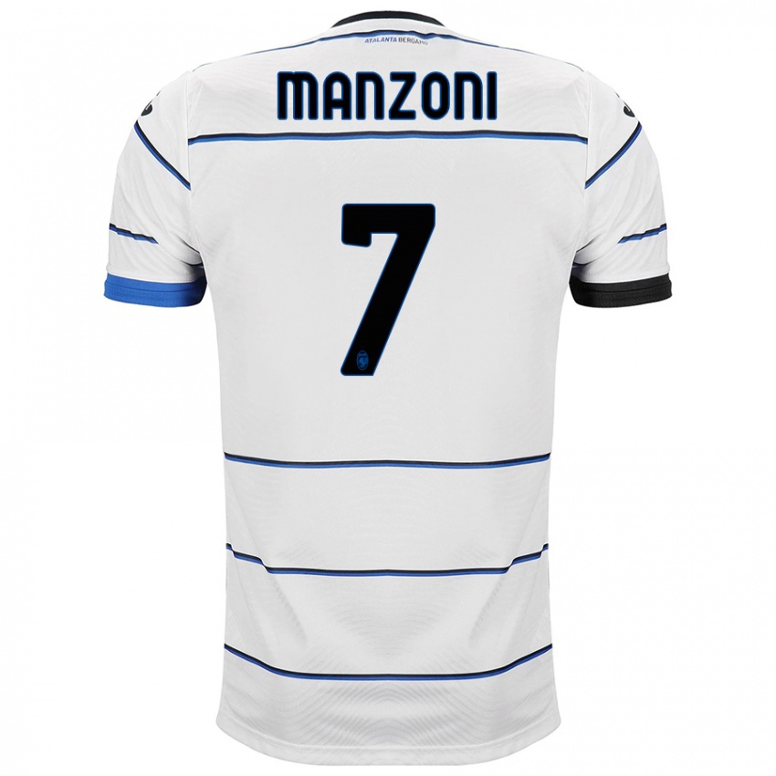 Herren Alberto Manzoni #7 Weiß Auswärtstrikot Trikot 2023/24 T-Shirt