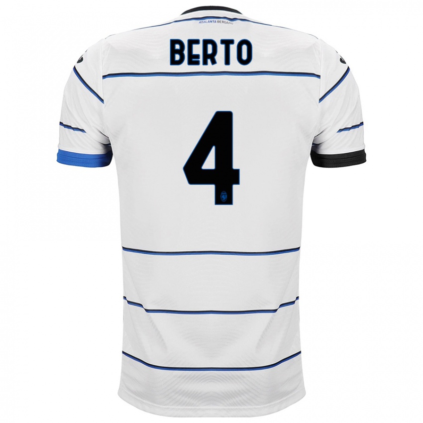 Herren Gabriele Berto #4 Weiß Auswärtstrikot Trikot 2023/24 T-Shirt