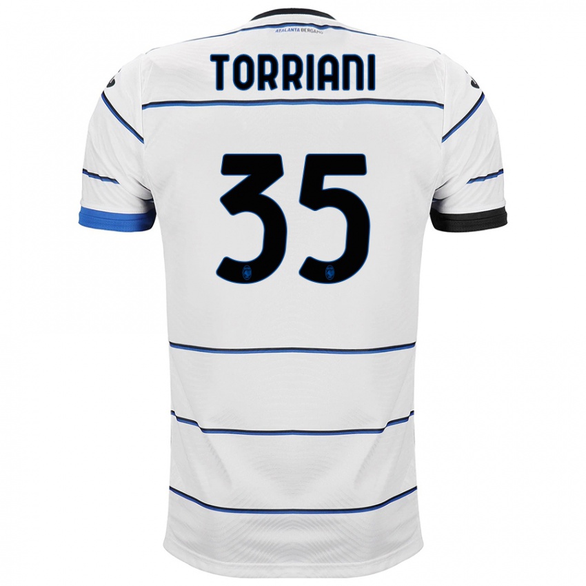 Herren Andrea Torriani #35 Weiß Auswärtstrikot Trikot 2023/24 T-Shirt