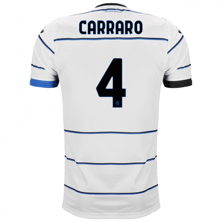 Herren Marco Carraro #4 Weiß Auswärtstrikot Trikot 2023/24 T-Shirt
