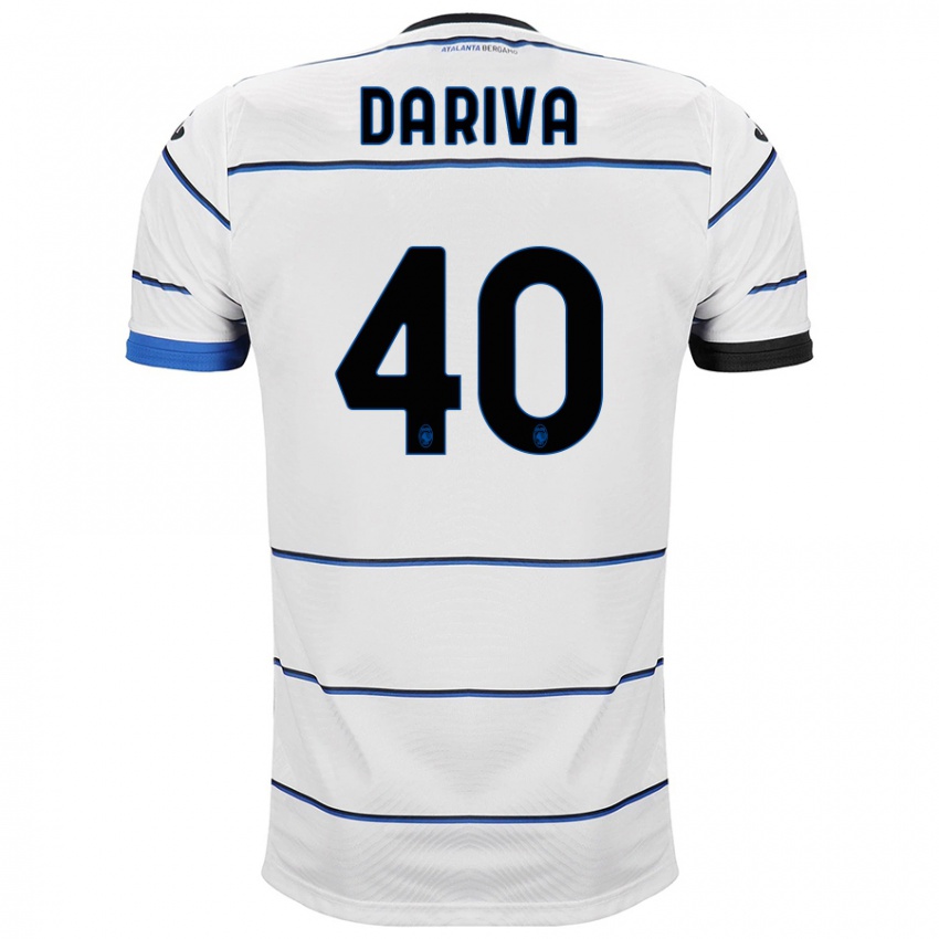 Herren Jacopo Da Riva #40 Weiß Auswärtstrikot Trikot 2023/24 T-Shirt
