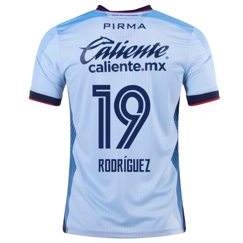 Herren Carlos Rodriguez #19 Himmelblau Auswärtstrikot Trikot 2023/24 T-Shirt