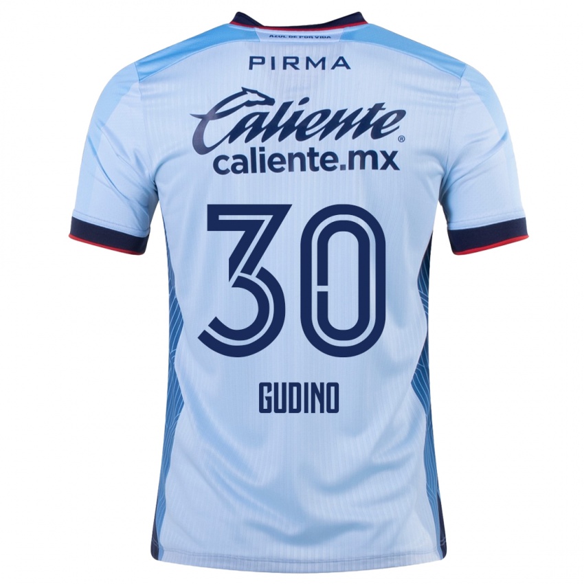 Herren Andres Gudino #30 Himmelblau Auswärtstrikot Trikot 2023/24 T-Shirt
