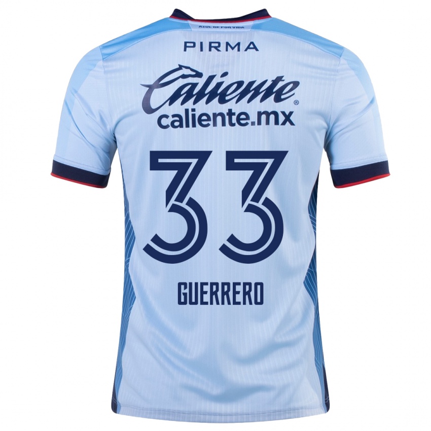 Herren Rafael Guerrero #33 Himmelblau Auswärtstrikot Trikot 2023/24 T-Shirt