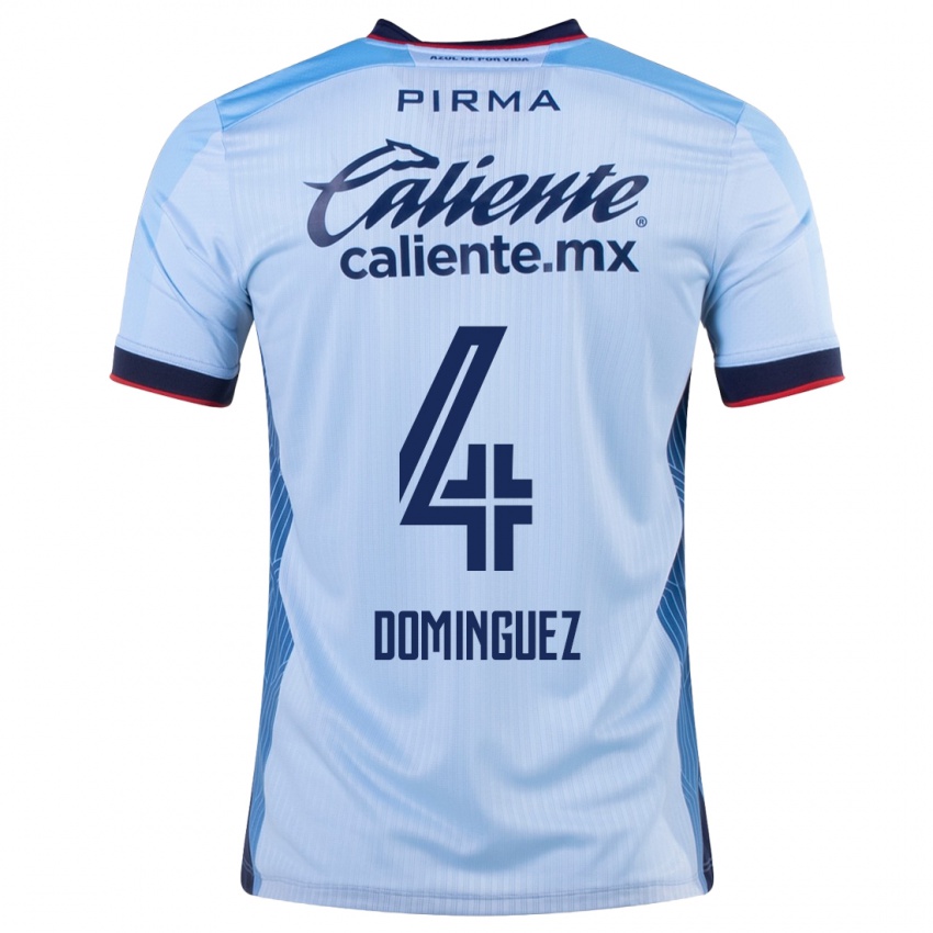 Herren Julio Cesar Dominguez #4 Himmelblau Auswärtstrikot Trikot 2023/24 T-Shirt