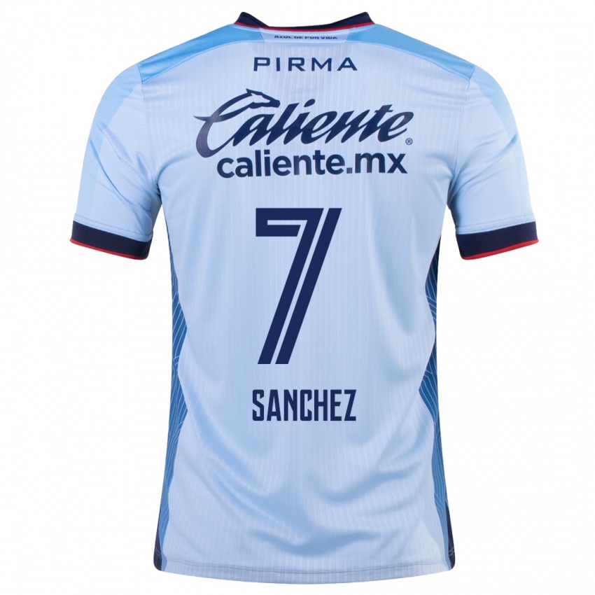 Herren Andrea Sanchez #7 Himmelblau Auswärtstrikot Trikot 2023/24 T-Shirt
