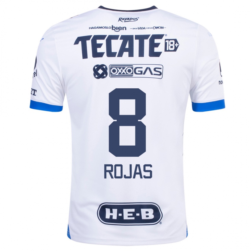 Herren Joao Rojas #8 Weiß Auswärtstrikot Trikot 2023/24 T-Shirt
