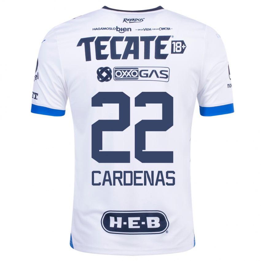 Herren Luis Cardenas #22 Weiß Auswärtstrikot Trikot 2023/24 T-Shirt