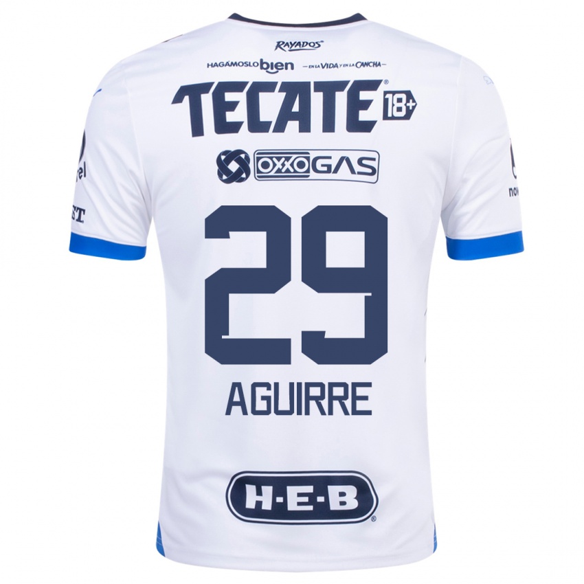Herren Rodrigo Aguirre #29 Weiß Auswärtstrikot Trikot 2023/24 T-Shirt