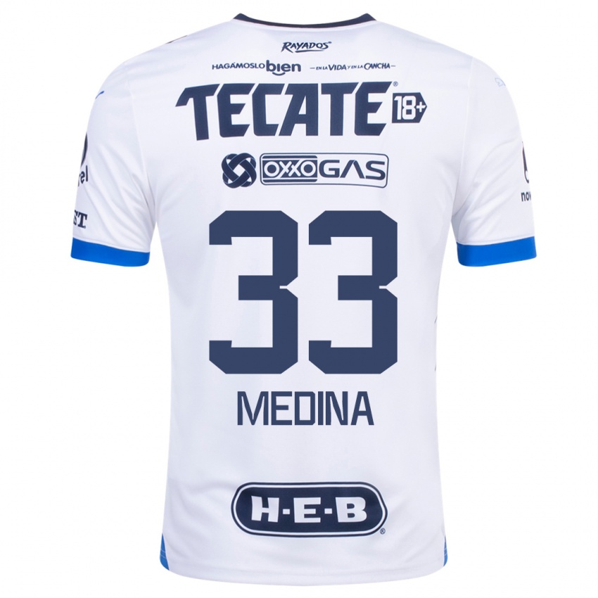 Herren Stefan Medina #33 Weiß Auswärtstrikot Trikot 2023/24 T-Shirt