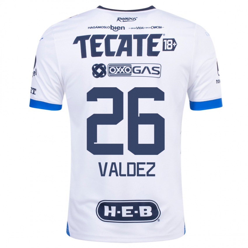 Herren Valeria Valdez #26 Weiß Auswärtstrikot Trikot 2023/24 T-Shirt