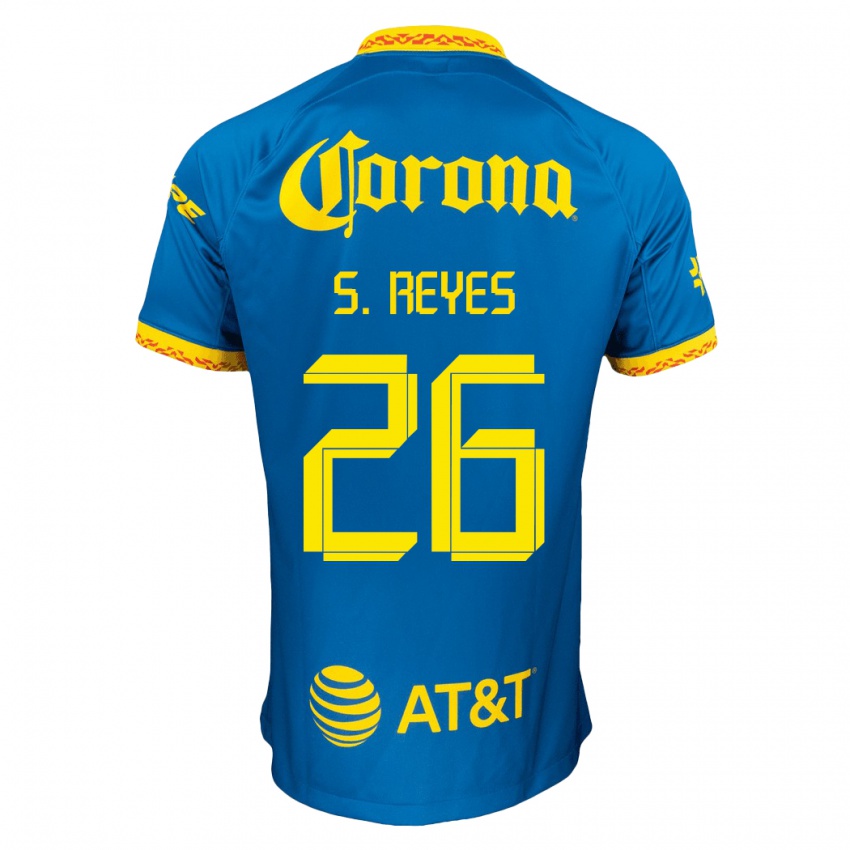 Herren Salvador Reyes #26 Blau Auswärtstrikot Trikot 2023/24 T-Shirt