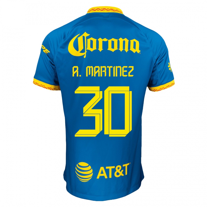 Herren Arturo Martínez #30 Blau Auswärtstrikot Trikot 2023/24 T-Shirt