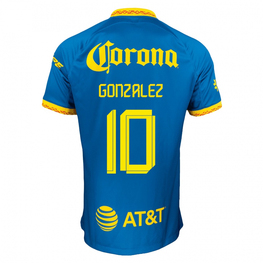 Herren Alison Gonzalez #10 Blau Auswärtstrikot Trikot 2023/24 T-Shirt