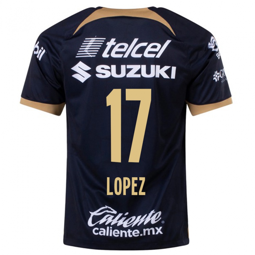 Herren Leonel Lopez #17 Dunkelblau Auswärtstrikot Trikot 2023/24 T-Shirt