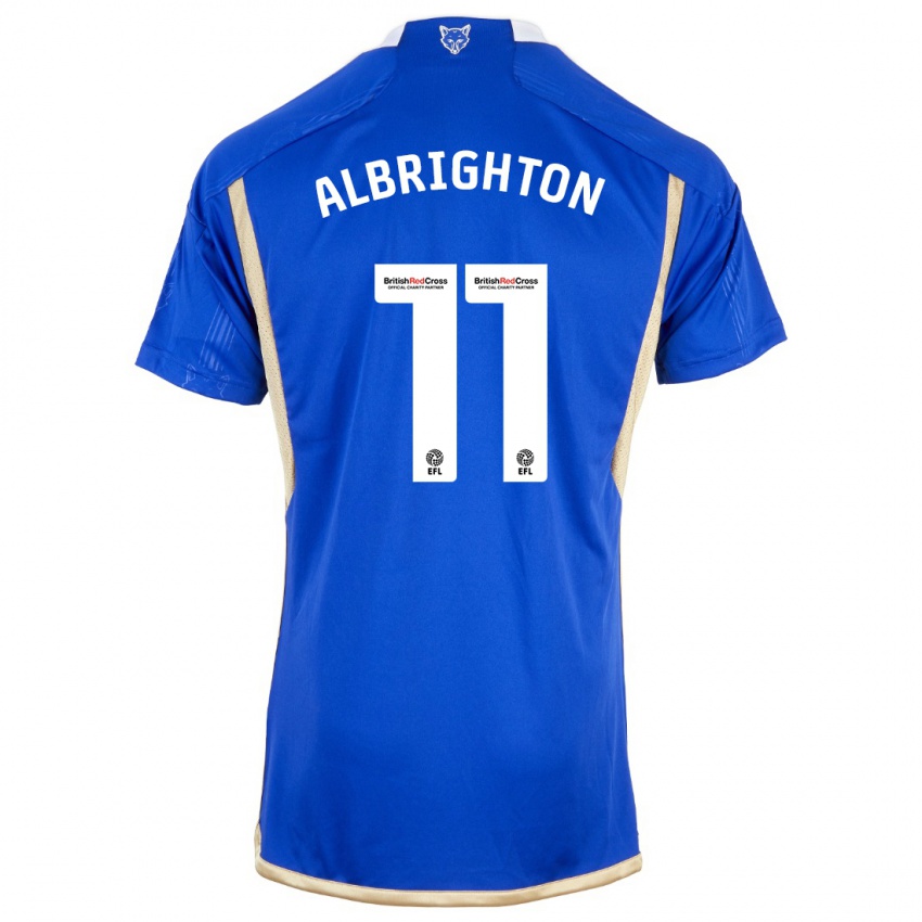 Damen Marc Albrighton #11 Königsblau Heimtrikot Trikot 2023/24 T-Shirt
