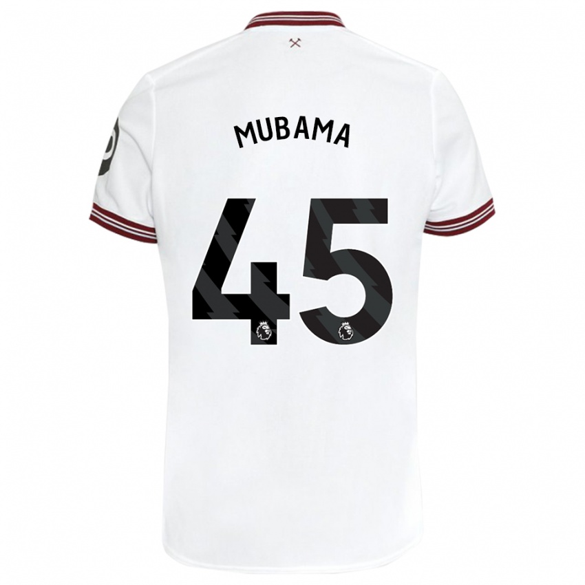 Damen Divin Mubama #45 Weiß Auswärtstrikot Trikot 2023/24 T-Shirt