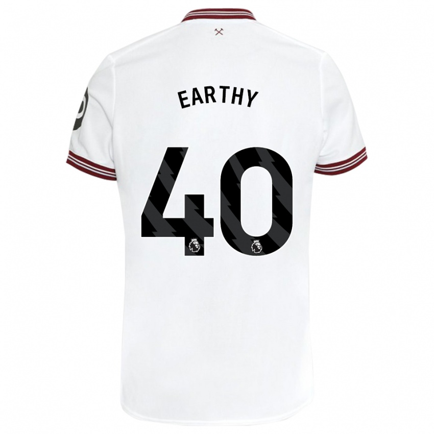 Damen George Earthy #40 Weiß Auswärtstrikot Trikot 2023/24 T-Shirt