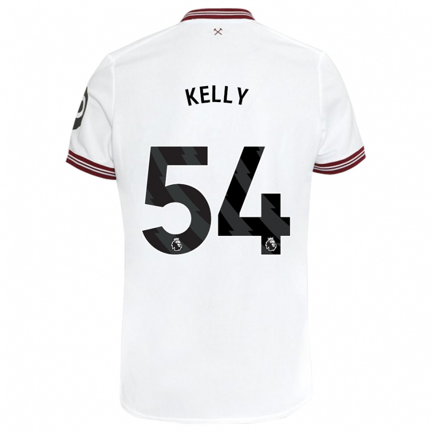Damen Patrick Kelly #54 Weiß Auswärtstrikot Trikot 2023/24 T-Shirt