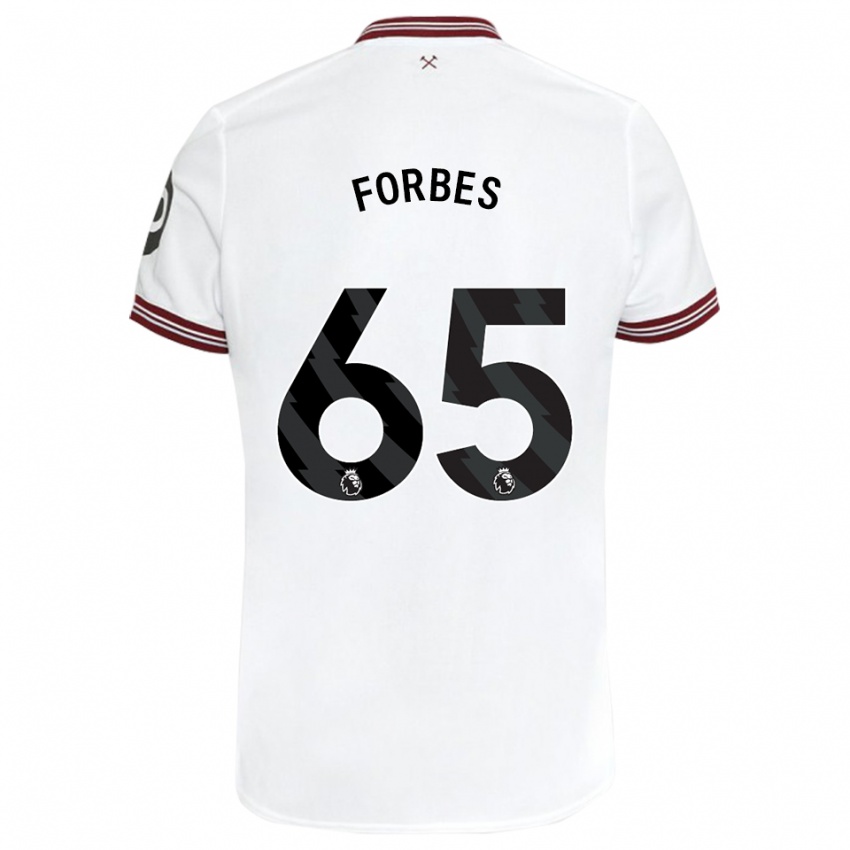 Damen Michael Forbes #65 Weiß Auswärtstrikot Trikot 2023/24 T-Shirt