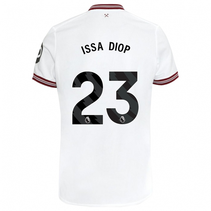 Damen Issa Diop #23 Weiß Auswärtstrikot Trikot 2023/24 T-Shirt