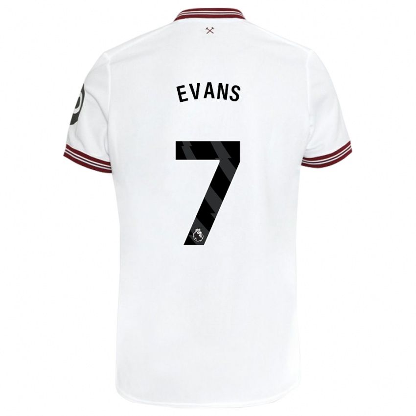 Damen Lisa Evans #7 Weiß Auswärtstrikot Trikot 2023/24 T-Shirt