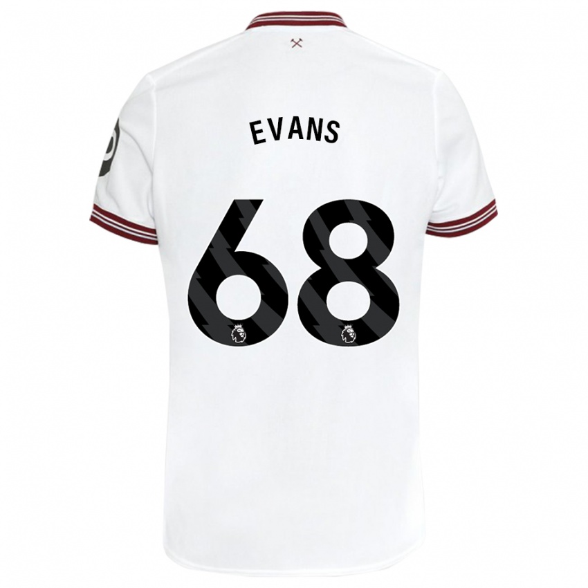 Damen Isaac Evans #68 Weiß Auswärtstrikot Trikot 2023/24 T-Shirt
